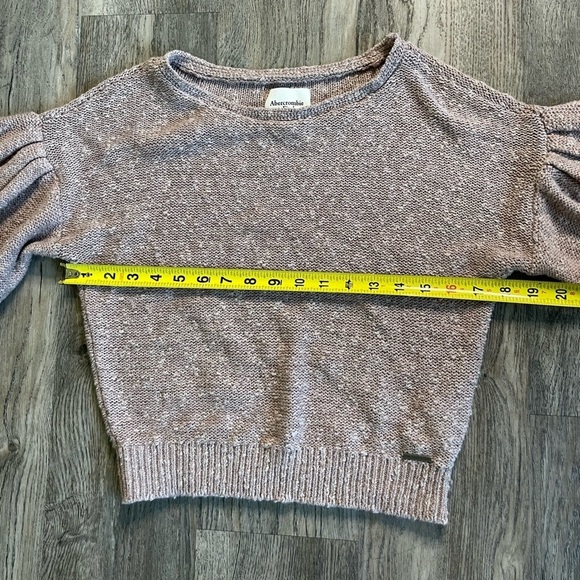 Abercrombie& Fitch Women’s Cropped Balloon Sleeve Crewneck Sweater, size XS - Picture 10 of 10
